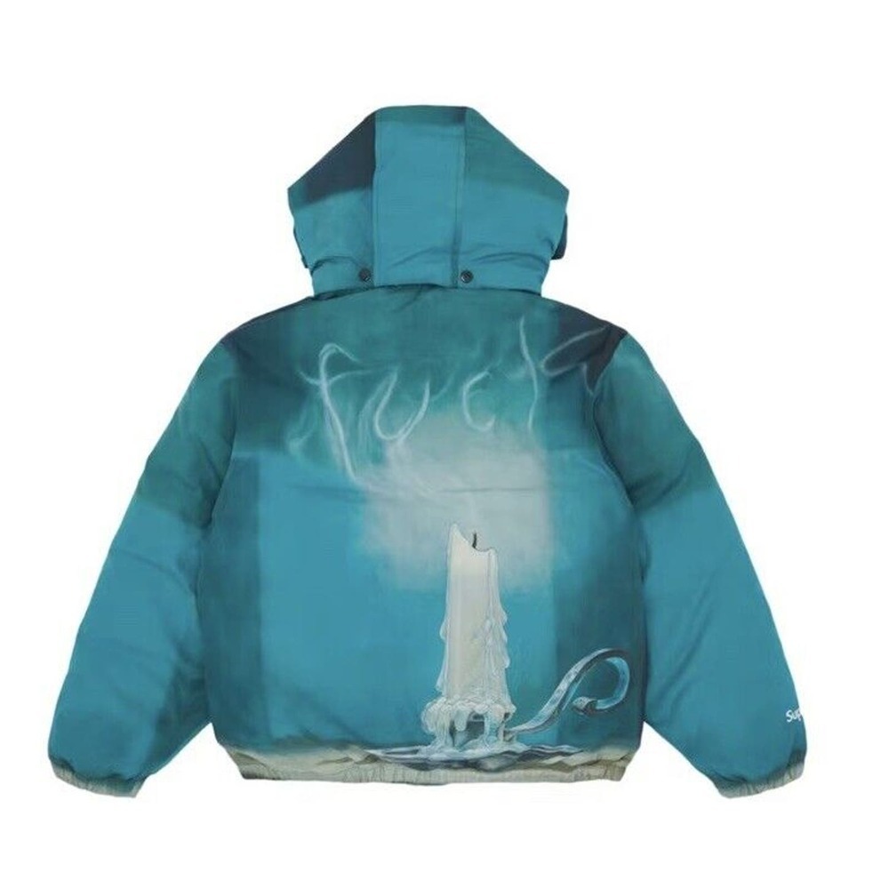 Supreme Coat F**k Candle Size Medium Down Fill Puffer Jacket​​​​ - Picture 14 of 14